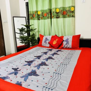 পিমিয়াম ৩ পিসের বেডশিট (লাল)